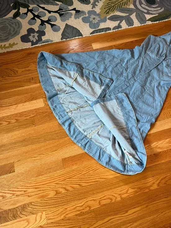 Reformation Sebastien Denim Midi Dress Size 8 NWT - Picture 14 of 16